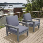 Hyleory Luxurious Outdoor Patio Seating Set with Cushions - Durable HDPE Design for Ultimate Comfort