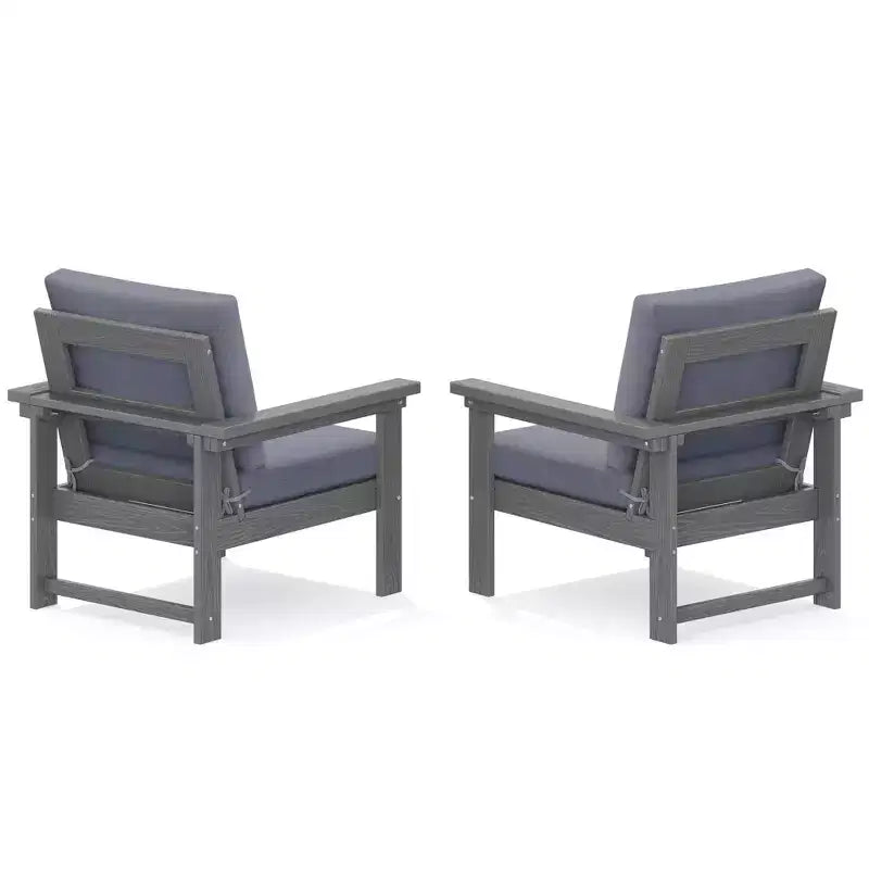 Hyleory Luxurious Outdoor Patio Seating Set with Cushions - Durable HDPE Design for Ultimate Comfort