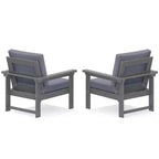 Hyleory Luxurious Outdoor Patio Seating Set with Cushions - Durable HDPE Design for Ultimate Comfort