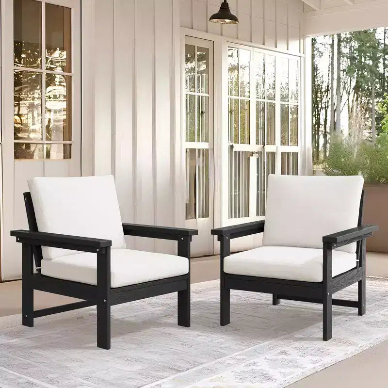 Hyleory Luxurious Outdoor Patio Seating Set with Cushions - Durable HDPE Design for Ultimate Comfort