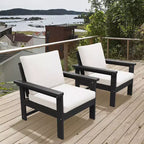 Hyleory Luxurious Outdoor Patio Seating Set with Cushions - Durable HDPE Design for Ultimate Comfort
