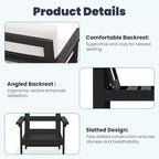 Hyleory Luxurious Outdoor Patio Seating Set with Cushions - Durable HDPE Design for Ultimate Comfort