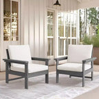Hyleory Luxurious Outdoor Patio Seating Set with Cushions - Durable HDPE Design for Ultimate Comfort