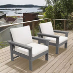 Hyleory Luxurious Outdoor Patio Seating Set with Cushions - Durable HDPE Design for Ultimate Comfort