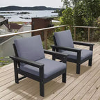 Hyleory Luxurious Outdoor Patio Seating Set with Cushions - Durable HDPE Design for Ultimate Comfort