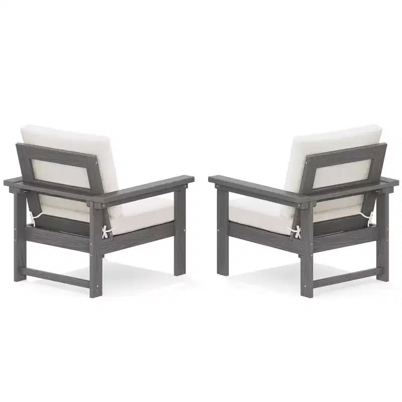 Hyleory Luxurious Outdoor Patio Seating Set with Cushions - Durable HDPE Design for Ultimate Comfort