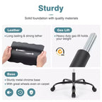 FIRNEWST Confort de jeu supérieur : Chaise ergonomique en cuir PU avec accoudoirs relevables réglables