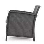 Christopher Knight Home Brynnli Outdoor Wicker 4 Seater Chat Set with Fire Pit