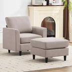 Fauteuil d'appoint Hyleory Modern Comfort avec Ottomane - Idéal Salon Chambre à Coucher, Essentiel pour Coin Lecture Moderne et Simple