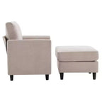 Fauteuil d'appoint Hyleory Modern Comfort avec Ottomane - Idéal Salon Chambre à Coucher, Essentiel pour Coin Lecture Moderne et Simple
