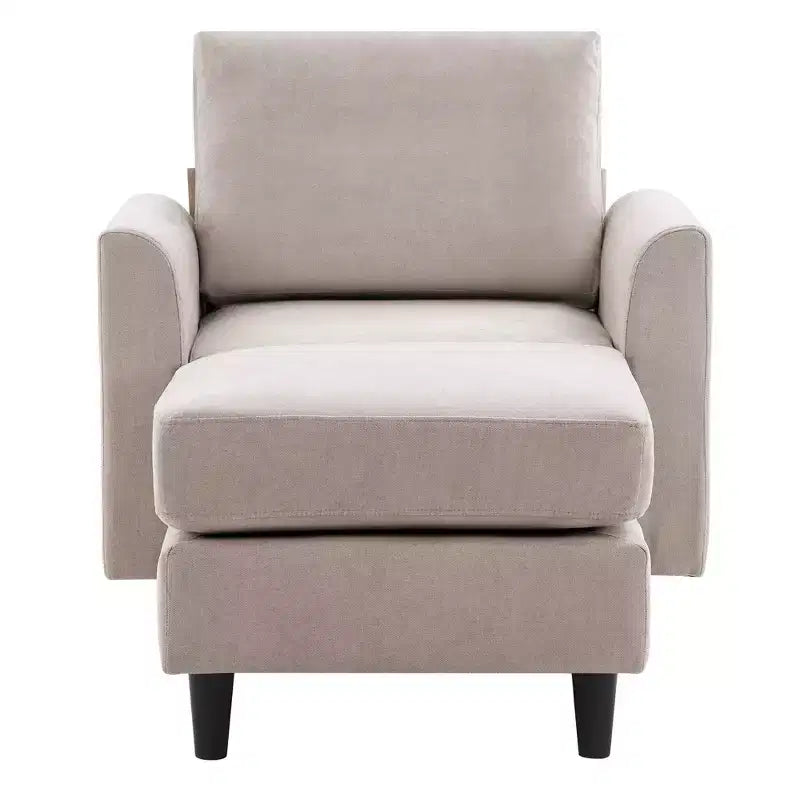 Fauteuil d'appoint Hyleory Modern Comfort avec Ottomane - Idéal Salon Chambre à Coucher, Essentiel pour Coin Lecture Moderne et Simple