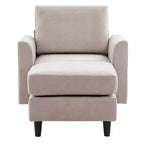 Fauteuil d'appoint Hyleory Modern Comfort avec Ottomane - Idéal Salon Chambre à Coucher, Essentiel pour Coin Lecture Moderne et Simple