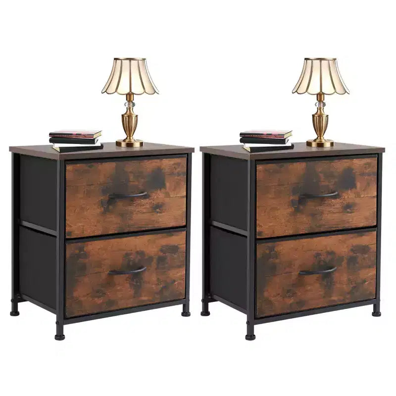 Modern 7-Drawer Dresser: Metal and Wood Design