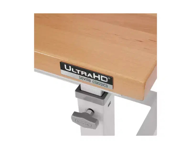 Seville Classics UltraHD Heavy Duty Workbench Table Wood Top, 48 W x 24 D x 28 to 42 H