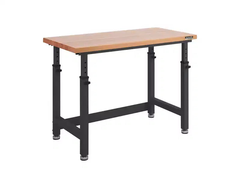 Seville Classics UltraHD Heavy Duty Workbench Table Wood Top, 48 W x 24 D x 28 to 42 H