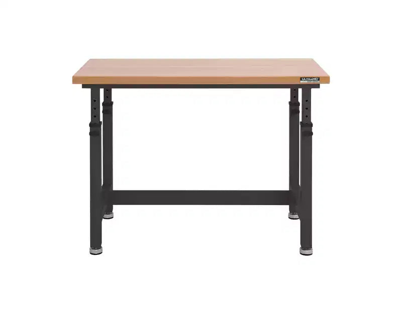 Seville Classics UltraHD Heavy Duty Workbench Table Wood Top, 48 W x 24 D x 28 to 42 H