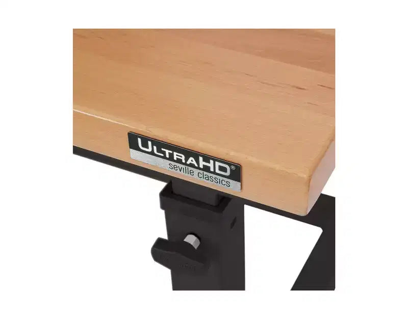 Seville Classics UltraHD Heavy Duty Workbench Table Wood Top, 48 W x 24 D x 28 to 42 H