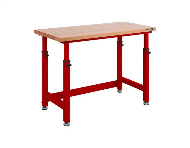 Seville Classics UltraHD Heavy Duty Workbench Table Wood Top, 48 W x 24 D x 28 to 42 H