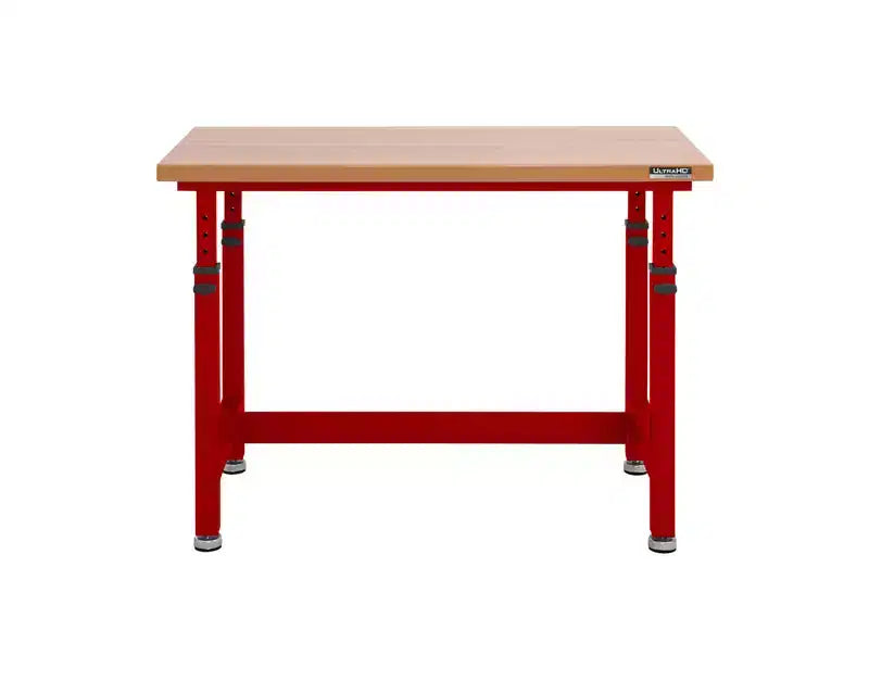 Seville Classics UltraHD Heavy Duty Workbench Table Wood Top, 48 W x 24 D x 28 to 42 H