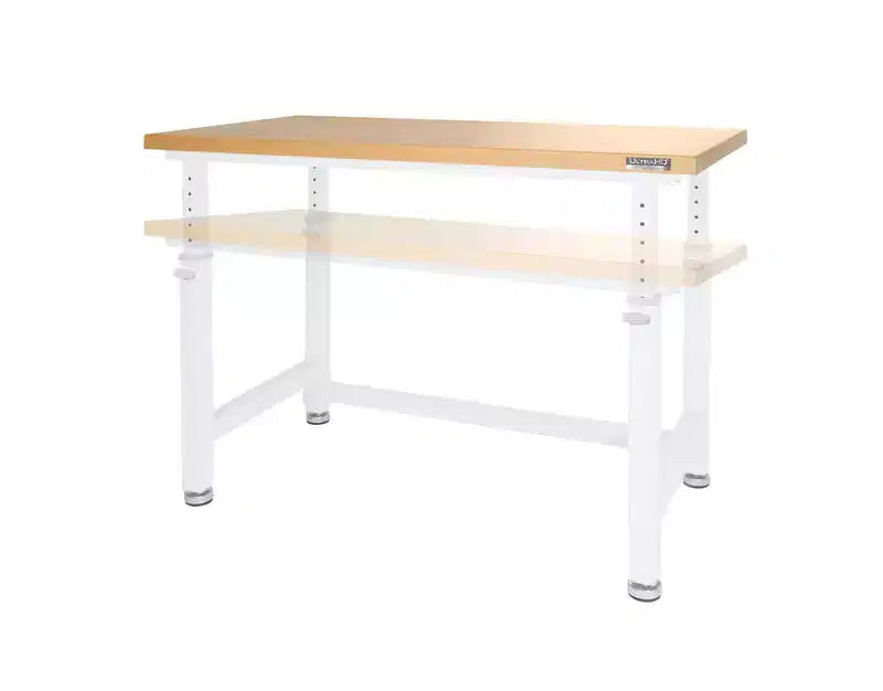 Seville Classics UltraHD Heavy Duty Workbench Table Wood Top, 48 W x 24 D x 28 to 42 H