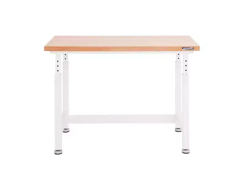 Seville Classics UltraHD Heavy Duty Workbench Table Wood Top, 48 W x 24 D x 28 to 42 H
