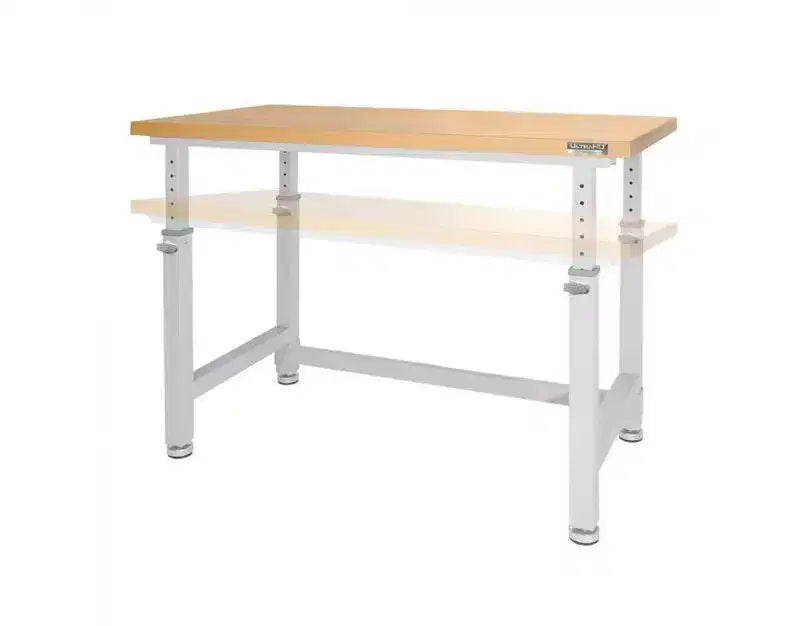 Seville Classics UltraHD Heavy Duty Workbench Table Wood Top, 48 W x 24 D x 28 to 42 H
