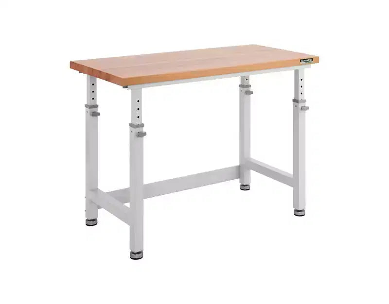 Seville Classics UltraHD Heavy Duty Workbench Table Wood Top, 48 W x 24 D x 28 to 42 H