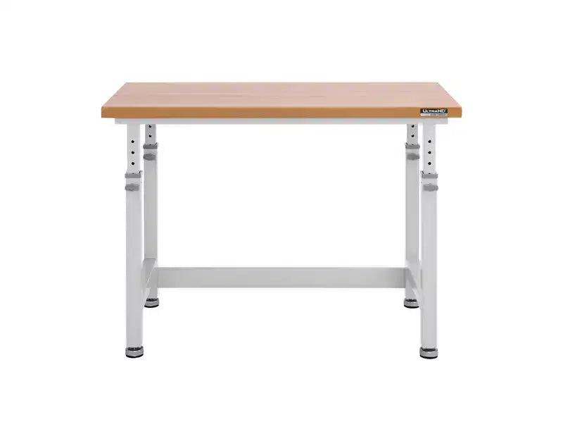 Seville Classics UltraHD Heavy Duty Workbench Table Wood Top, 48 W x 24 D x 28 to 42 H
