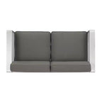 GDFStudio Crested Bay Outdoor Aluminum Loveseat and Fire Pit Set