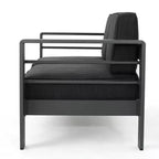 GDFStudio Crested Bay Outdoor Aluminum Loveseat and Fire Pit Set