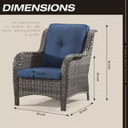 Ensemble de 4 fauteuils UPTIOT avec coussins