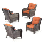 Ensemble de 4 fauteuils UPTIOT avec coussins