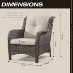 Ensemble de 4 fauteuils UPTIOT avec coussins