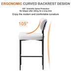 WARMOUNTS Set of 3 Upholstered Modern Counter Height Barstool