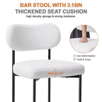WARMOUNTS Set of 3 Upholstered Modern Counter Height Barstool