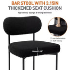 WARMOUNTS Set of 3 Upholstered Modern Counter Height Barstool