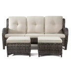 UPTIOT 73'' Polyethylene (PE) Wicker Outdoor Patio Sectional