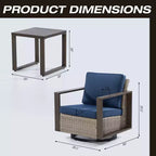 UPTIOT 2 - Salon de jardin 2 places avec coussins
