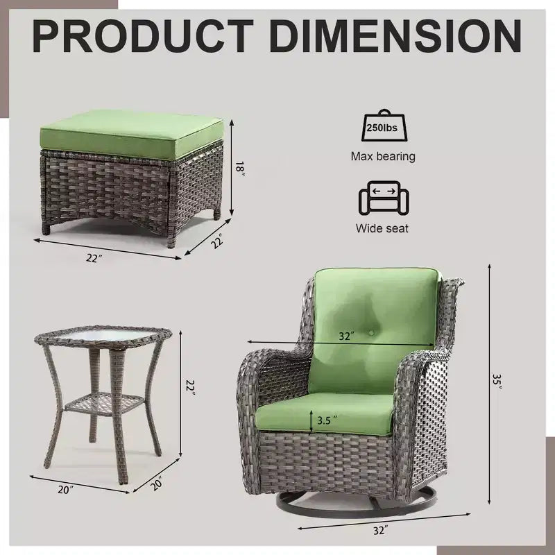 Ensemble de salon 5 pièces UPTIOT avec coussins