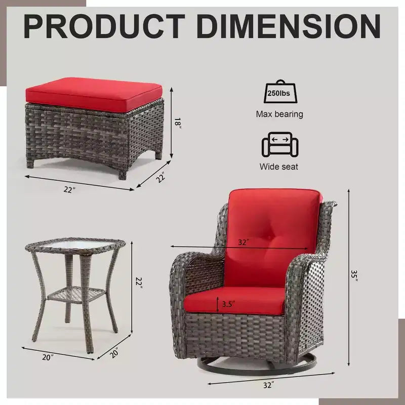 Ensemble de salon 5 pièces UPTIOT avec coussins