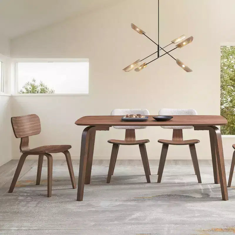 GDFStudio Afra Modern 59 Wood Dining Table