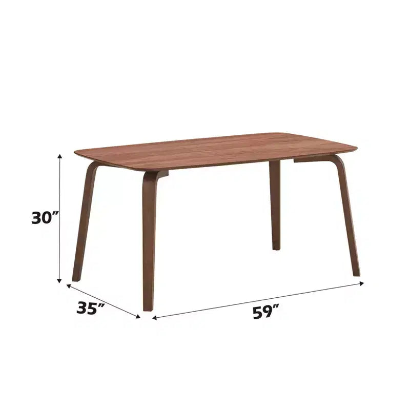 GDFStudio Afra Modern 59 Wood Dining Table