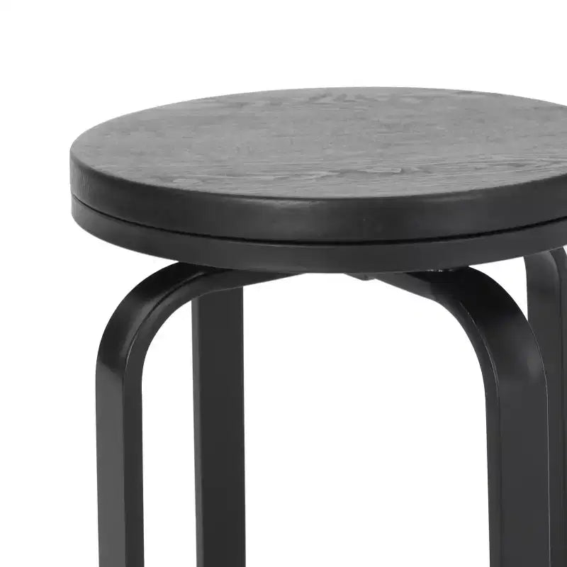 GDFStudio Comet Modern Industrial Iron 24.25 Inch Backless Swivel Counter Stools (Set of 2)