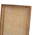 Chaises de salle à manger rembourrées GDFStudio Zentner en bois et cannage de style champêtre (lot de 2)