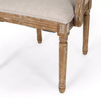 Chaises de salle à manger rembourrées GDFStudio Zentner en bois et cannage de style champêtre (lot de 2)