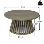 Christopher Knight Home Panfilo Lit de repos 3 places rembourré en bois d'acacia avec table basse