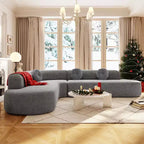 Christopher Knight Home Patrick 122 Canapé d'angle moderne très grand en chenille avec oreillers