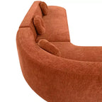 Christopher Knight Home Patrick 122 Canapé d'angle moderne très grand en chenille avec oreillers