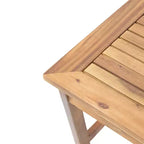 GDFStudio Manarola Outdoor Acacia Wood 8 Seater Chat Set, Teak/Dark Gray