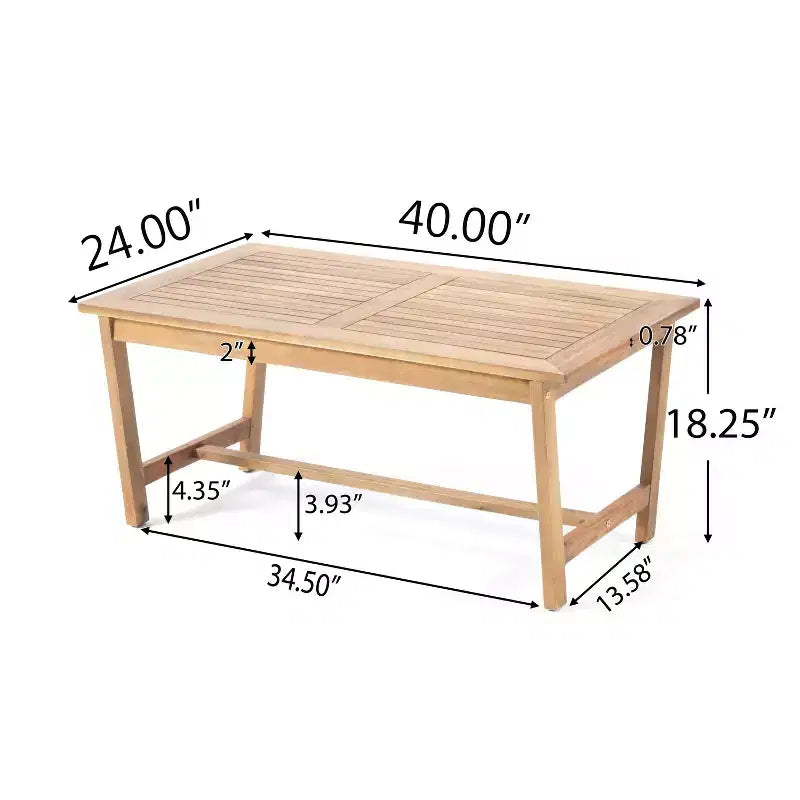 GDFStudio Manarola Outdoor Acacia Wood 8 Seater Chat Set, Teak/Dark Gray